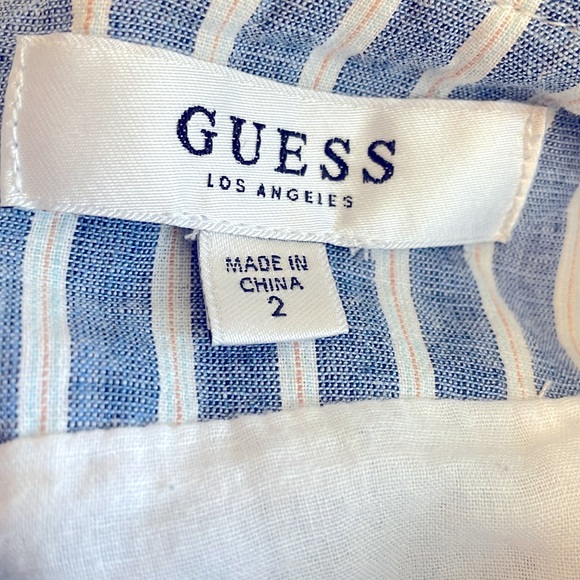 Adorable Guess linen blend tie up/zipper shorts - Picture 6 of 9
